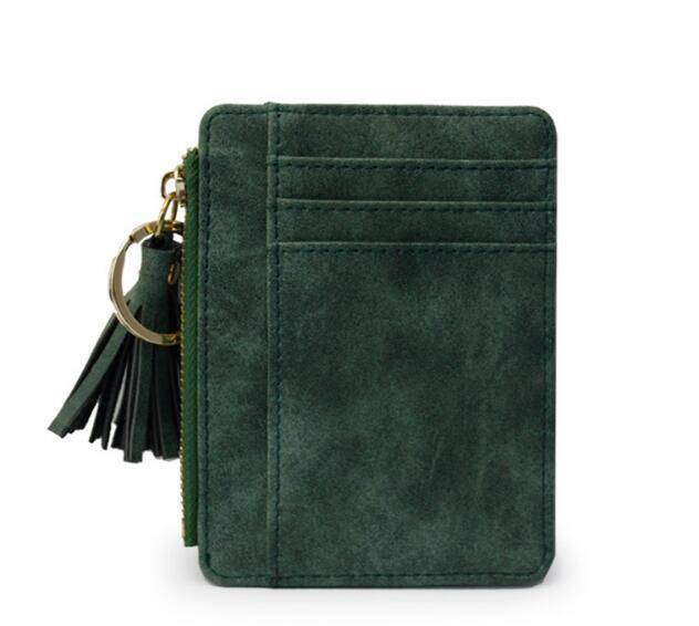 New fashion ladies purse short premium sense coin card holder green