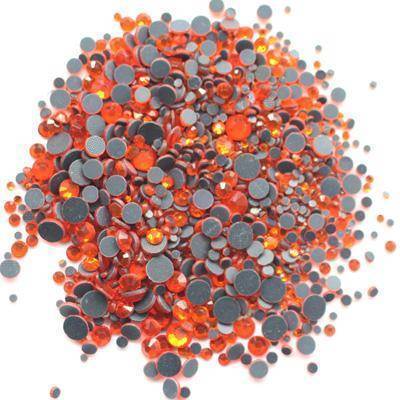 17 Colors, Hotfix, Iron on Flatback Rhinestones, Mix Size(2mm-6mm) 2500 pcs stones