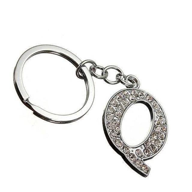 bag accessories Q Q-Z Personalized Letters Crystal Keychain