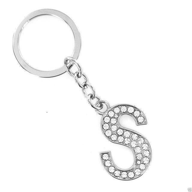 bag accessories S Q-Z Personalized Letters Crystal Keychain