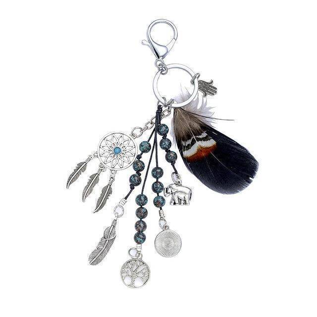 Bag Accessories Silver Handmade dreamcatcher keychain