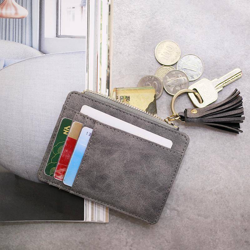 www. - Slim Wallet Credit Card Holders Thin Tassel Zipper Wallets  Coin Pocket bags*