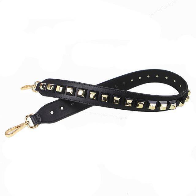 bag accessories square rive black Colorful Rivet Leather Shoulder Straps