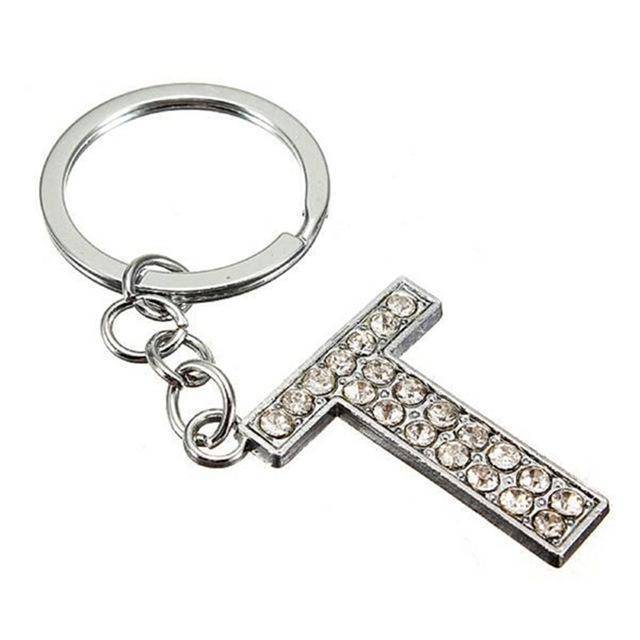 bag accessories T Q-Z Personalized Letters Crystal Keychain