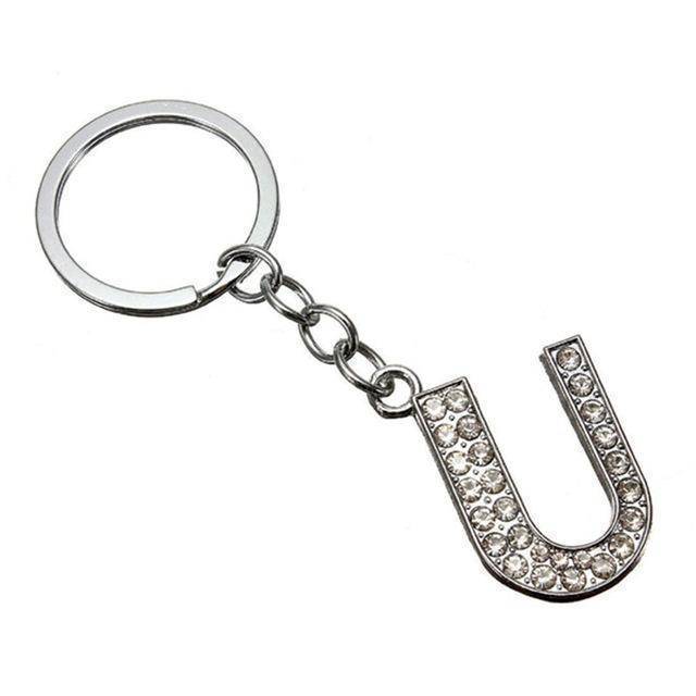 bag accessories U Q-Z Personalized Letters Crystal Keychain