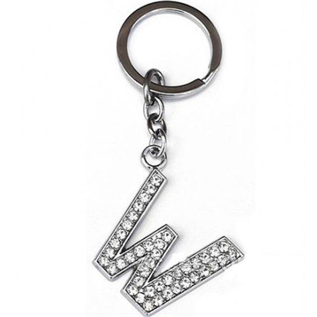 bag accessories W Q-Z Personalized Letters Crystal Keychain