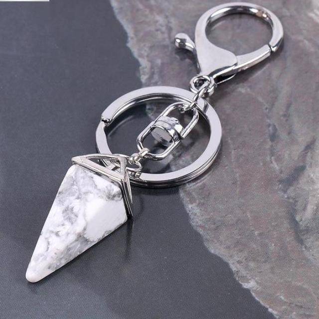 Pyramid Dowsing Keychains Key Ring Holder with Big Lobster Clasp