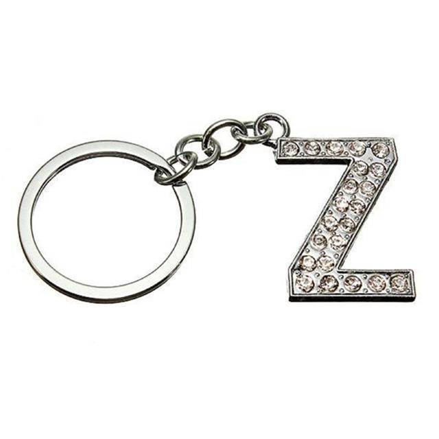 bag accessories Z Q-Z Personalized Letters Crystal Keychain