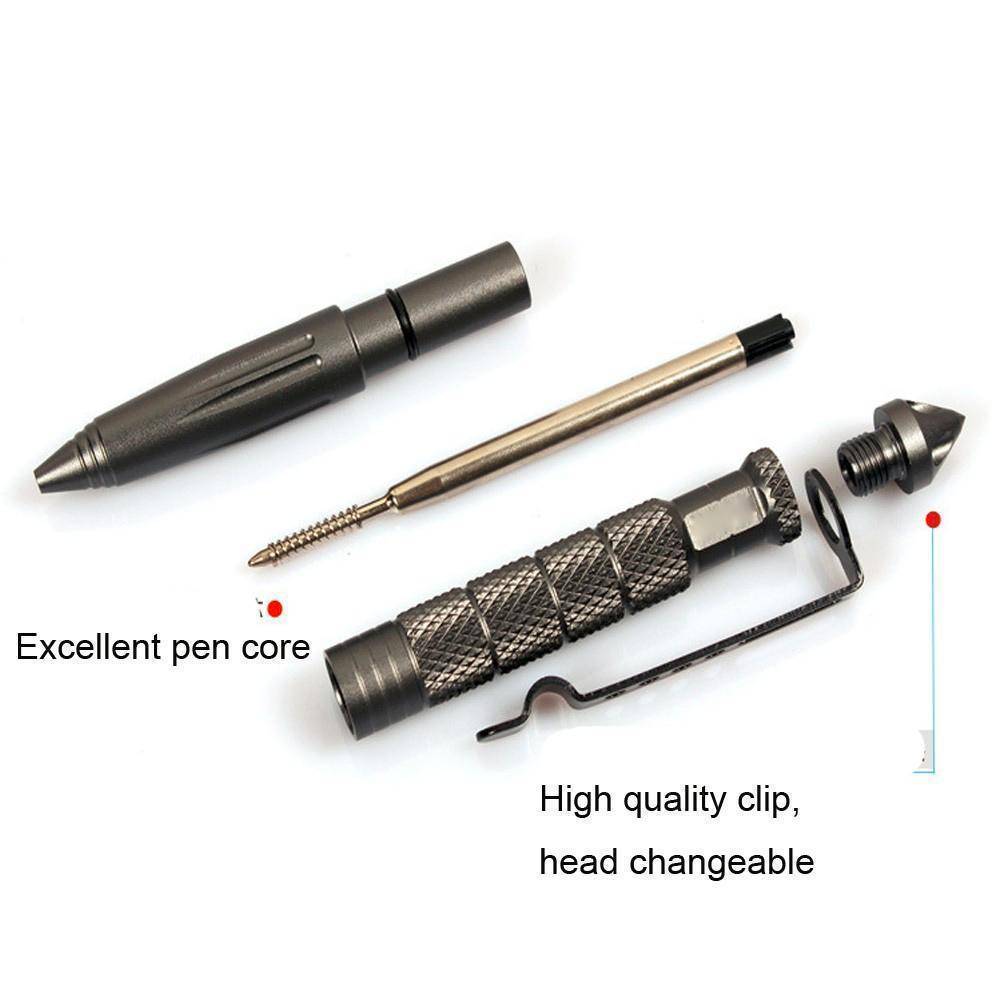 Aluminum Tactical Pen can be used as Glass Breaker / Self Defense
