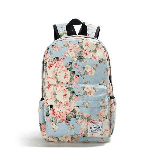 Bags 1037c Miyahouse Women Canvas Backpacks For Teenage Girls Travel Rucksack Fashion School Bags For Girls Floral Printing Backpack Women