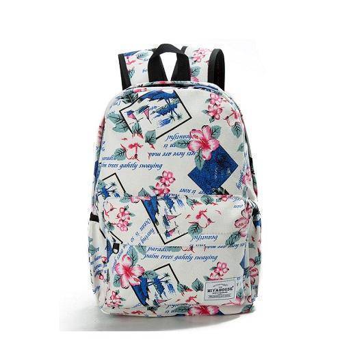 Bags 1037d Miyahouse Women Canvas Backpacks For Teenage Girls Travel Rucksack Fashion School Bags For Girls Floral Printing Backpack Women