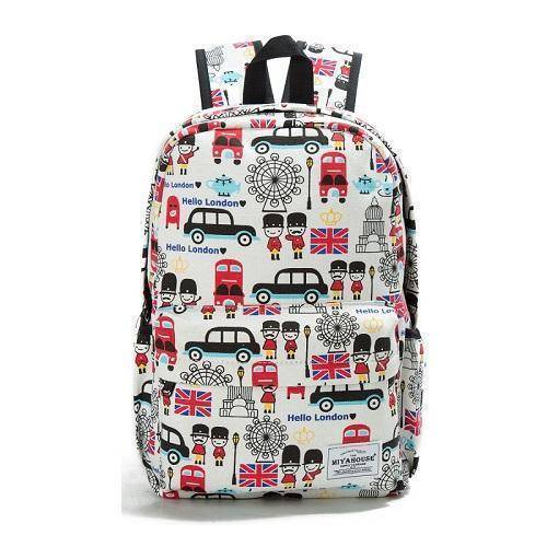 Bags 1037e Miyahouse Women Canvas Backpacks For Teenage Girls Travel Rucksack Fashion School Bags For Girls Floral Printing Backpack Women