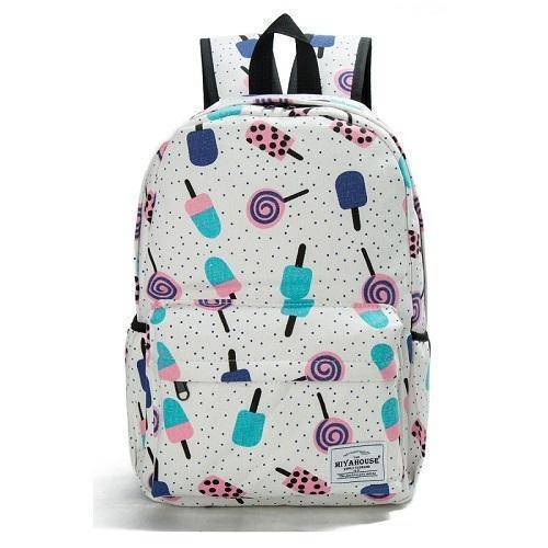 Bags 1037f Miyahouse Women Canvas Backpacks For Teenage Girls Travel Rucksack Fashion School Bags For Girls Floral Printing Backpack Women