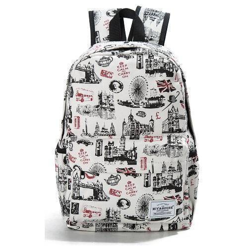 Bags 1037h Miyahouse Women Canvas Backpacks For Teenage Girls Travel Rucksack Fashion School Bags For Girls Floral Printing Backpack Women