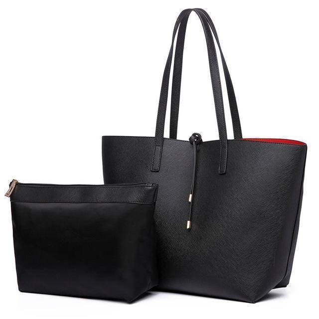 bags BLACK One of a Kind Reversible Shoulder Bags Set 2pcs