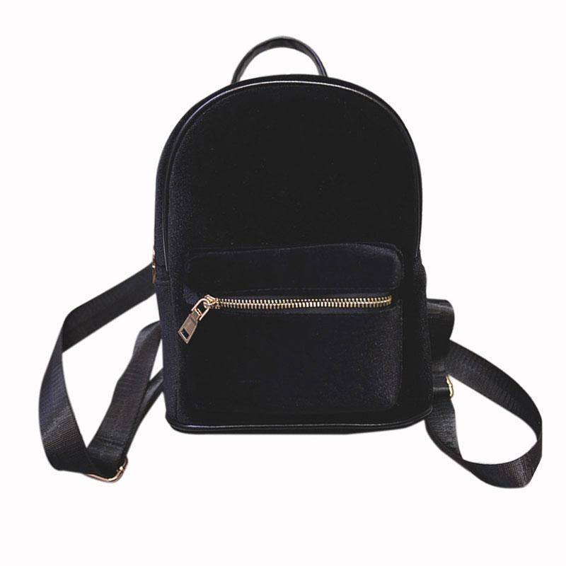bags Black Petite Velvet Designer Backpack Soft Backpack