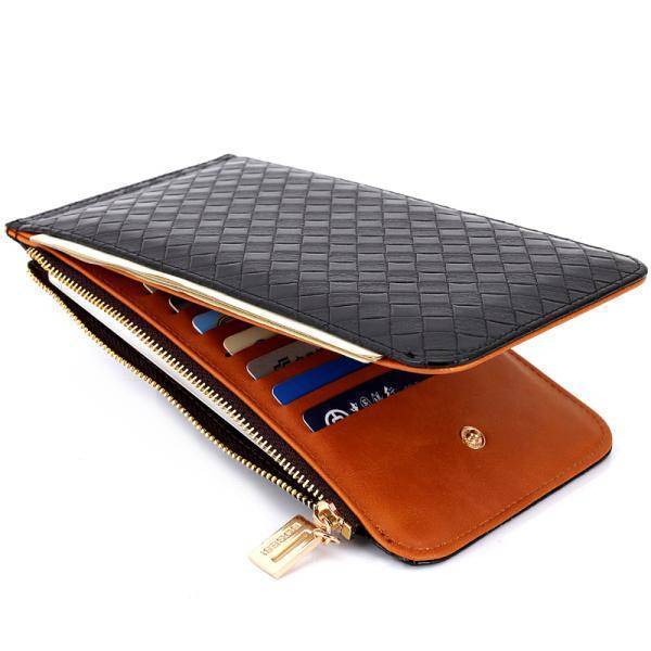 bags Black Ultra Thin 1cm Large capacity Card Holder Wallet Magnet Clasp