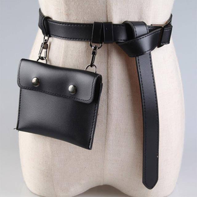 bags black Waist Pack, Flap Fanny Bag