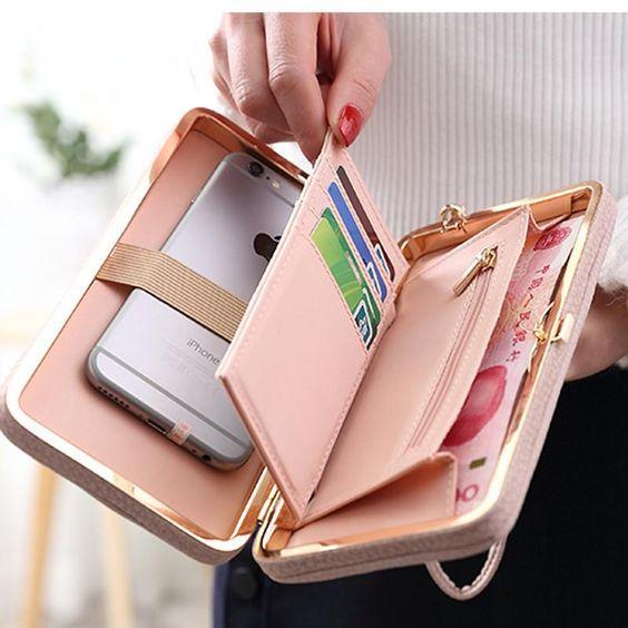 Soft Pu Leather Wallets Women's Bag Touch Screen Cell Phone Purse Bags For  Women Handbag Female Crossbody Strap Shoulder Bag - AliExpress