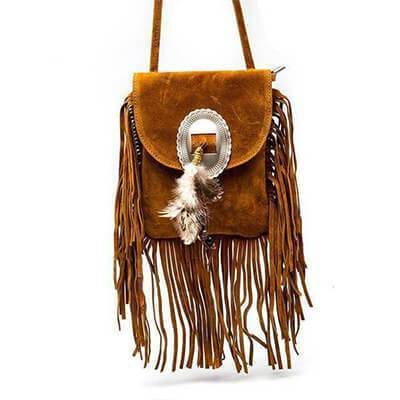 Canis Fashion Celebrity Tassel Suede Fringe Shoulder Messenger Handbag Cross Body Bag, Women's, Size: One size, Brown