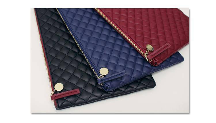 bags Diamond lattice Plaid, Quilted clutch
