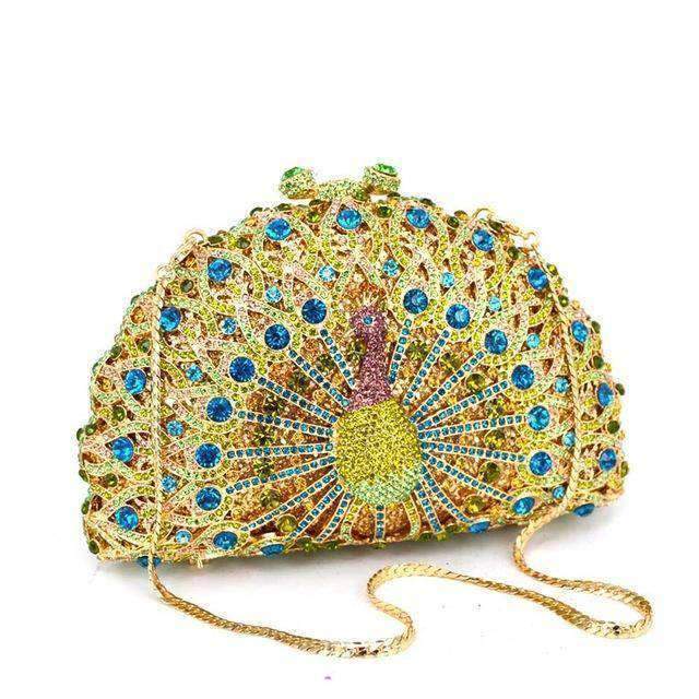 Small Clutches Evening Bags for Womensuuare Peacock -  Israel