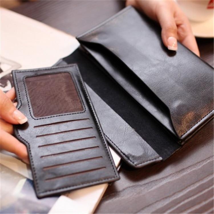 Brand Designer Cowhide Leather Men's Long Wallet