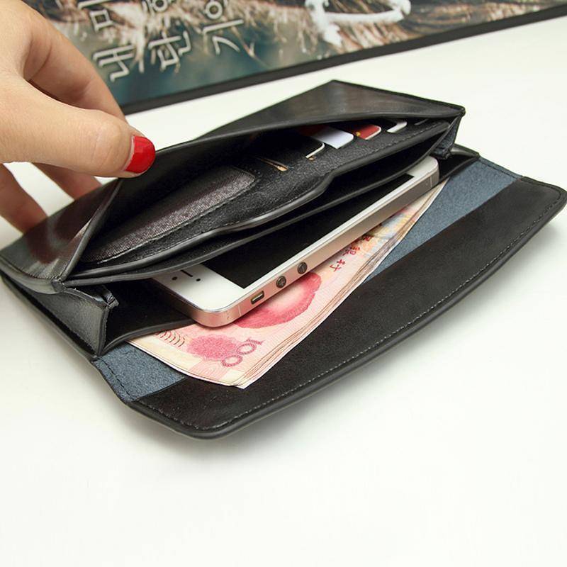 bags Genuine Leather Women Wallet Long thin Purse Cowhide multiple Cards Holder Clutch