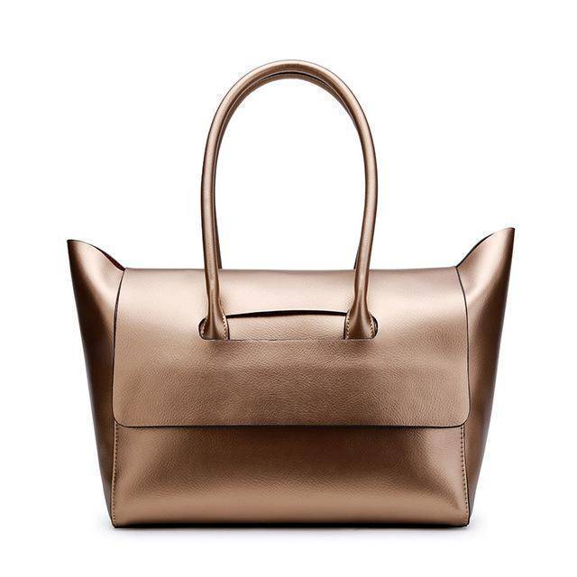 bags Gold Genuine Leather Shoulder Bag