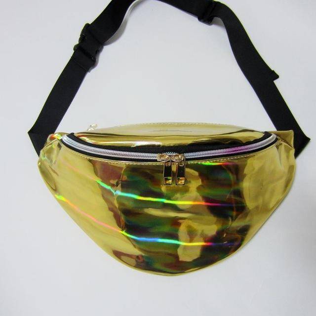 bags gold Laser translucent reflective waist bag