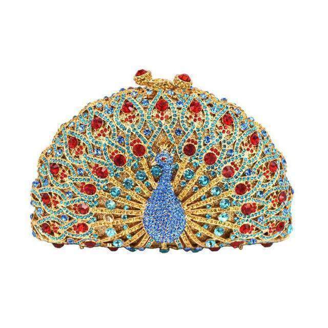 Vintage Black Velvet Golden Beads Embroidered Peacock Purse Clutch | eBay
