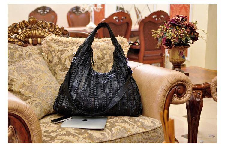Buy BLACK Large Hobo Bag Soft Leather Hobo Bag Soft Lambskin