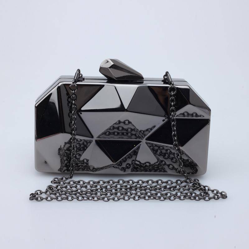 bags Metal Liquid Geometric clutch, Evening Bag