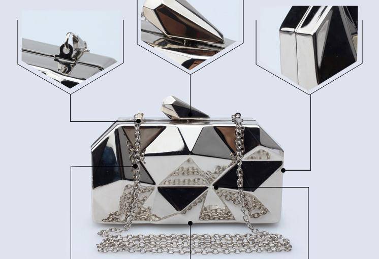 Rectangle Design Glitter Handbag With Diamante Hasp,Simple Women Clutch  Purse Hard Case Evening Bags - Buy Women Clutch Purse,Hard Evening