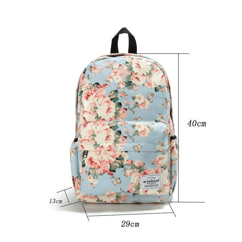 Female Travel Bags Cute Canvas Backpack for Teenage Girl Shoulder Bag Large  Capacity Bag Women Backpack Fashion Student Rucksack