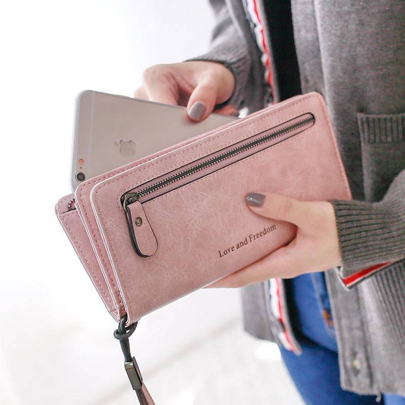 Clutch smartphone case/wallet- Pink - Universal fit for Samsung