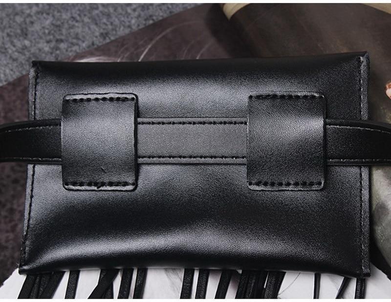 Handcrafted Cowhide Leather Waist Fanny Pack Shoulder Bag Thin Money Belt
