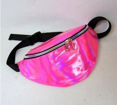 bags pink Laser translucent reflective waist bag