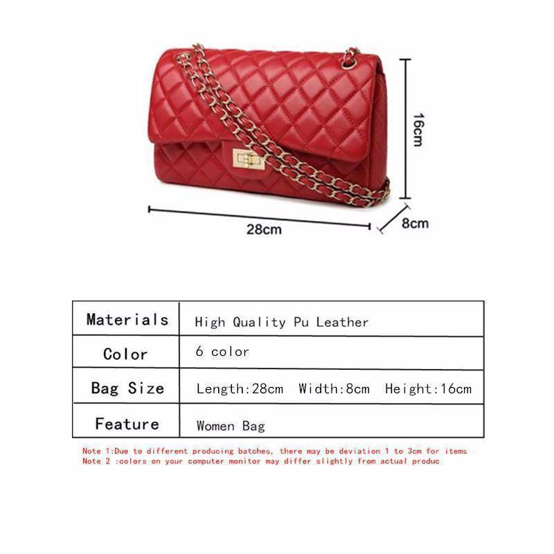 Bags Quilted Plaid Messenger Chain, Shoulder Bag