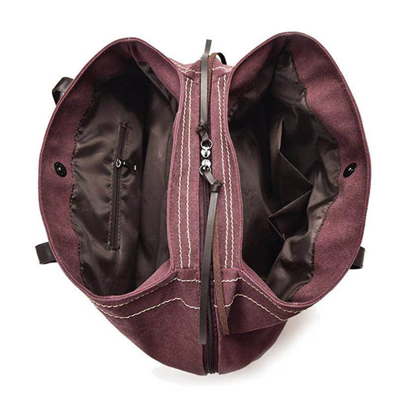 Bags Shoulder Bag, One of a Kind side Easy Access, Vintage Large Canvas Hobos Handbag