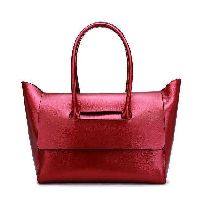 bags Wine red Genuine Leather Shoulder Bag