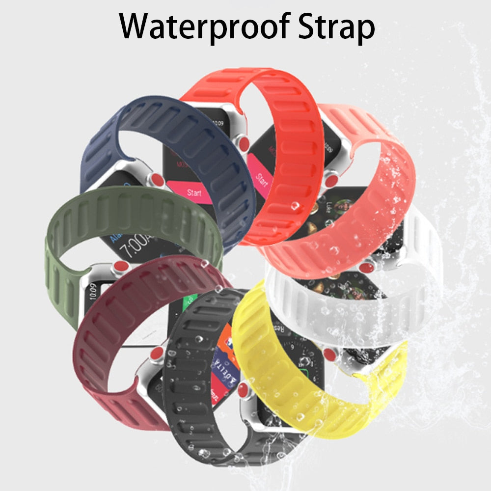 Soft Silicone Band for Apple Watch Series 6 5 4 Rubber Sport Solo Loop iWatch 38mm 40mm 42mm 44mm Waterproof Bracelet Wristband |Watchbands|