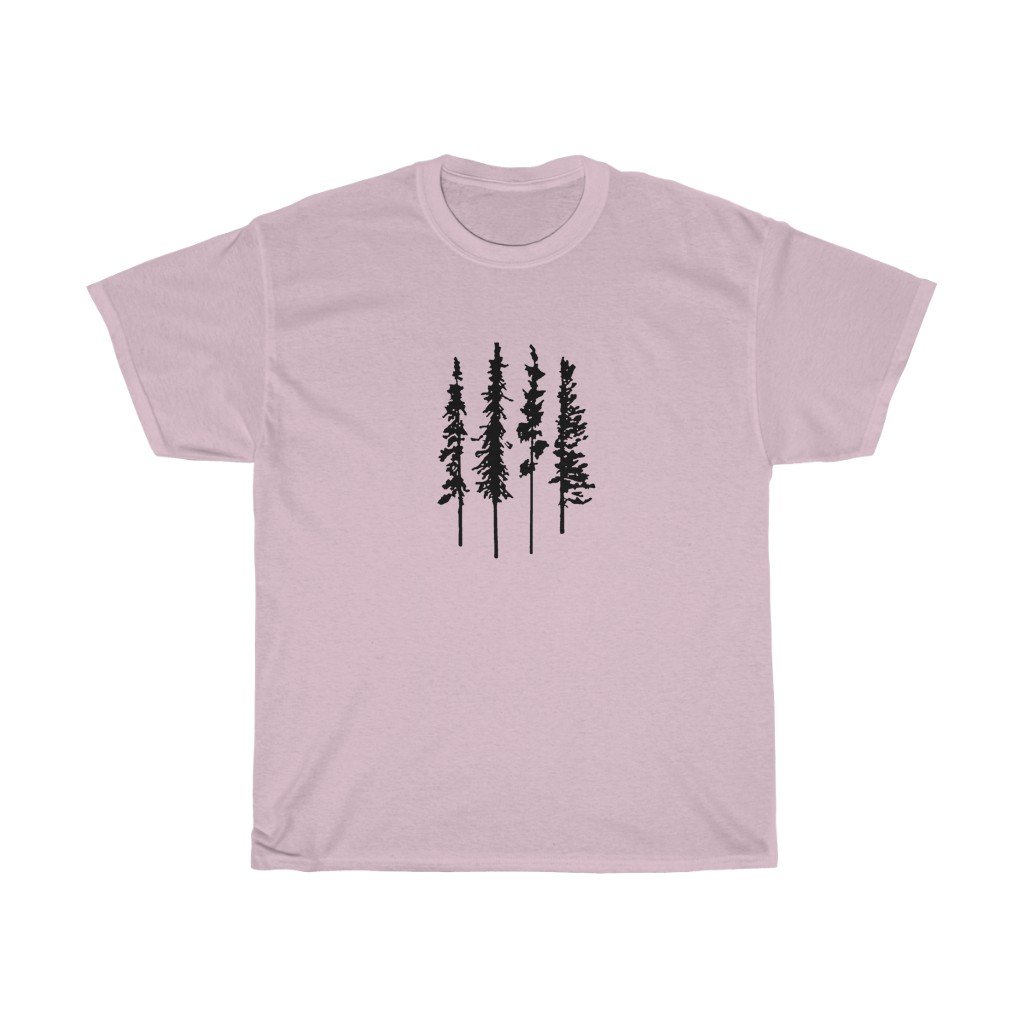 T-Shirt Light Pink / S SkinnyPineTrees women tshirt tops, short sleeve ladies cotton tee shirt  t-shirt, small - large plus size