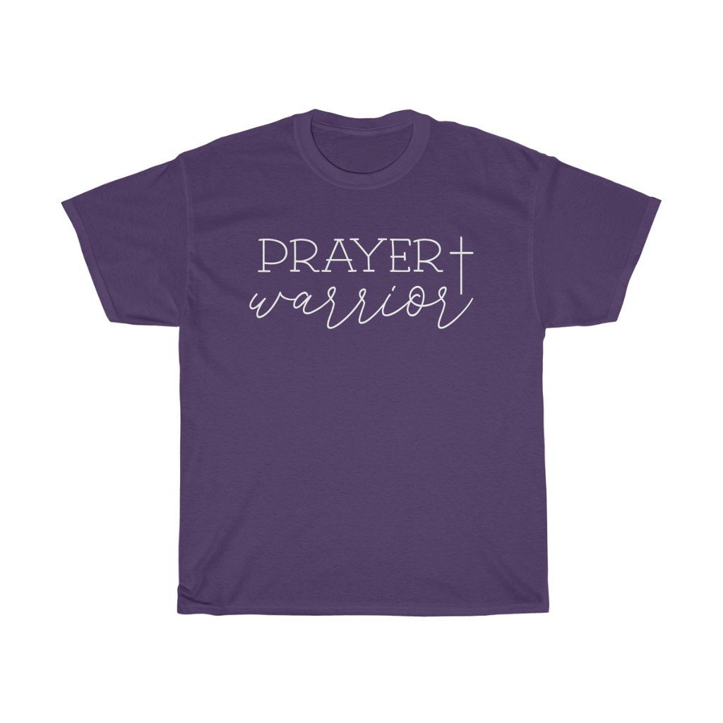 T-Shirt Purple / S Prayer Warrior Shirt - Christian T shirt Fundraiser tee, unisex t-shirt. gift for men and women