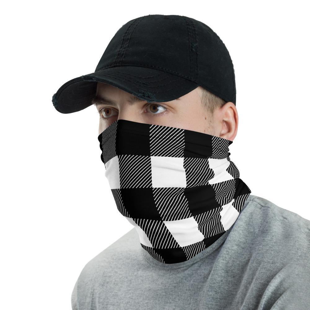 Fashion Face Mask, Checkered Pattern, Washable, Reusable, Headband