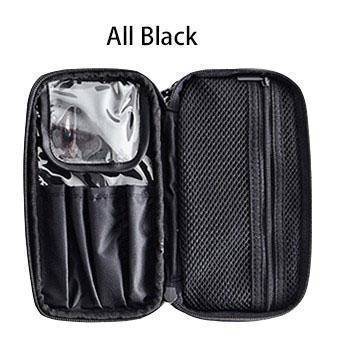 beauty Black Double Layer Portable travel cosmetic beauty Bag