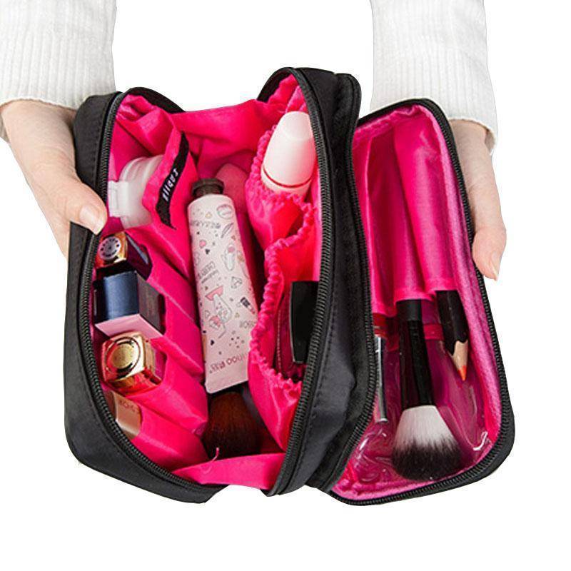 beauty Double Layer Portable travel cosmetic beauty Bag