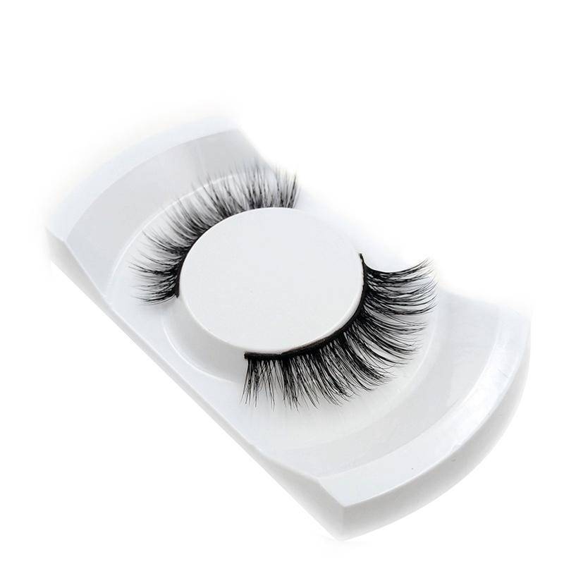 beauty Free - 1Pair High quality 3d Eyelashes with Eyelash Applicator makeup Tool