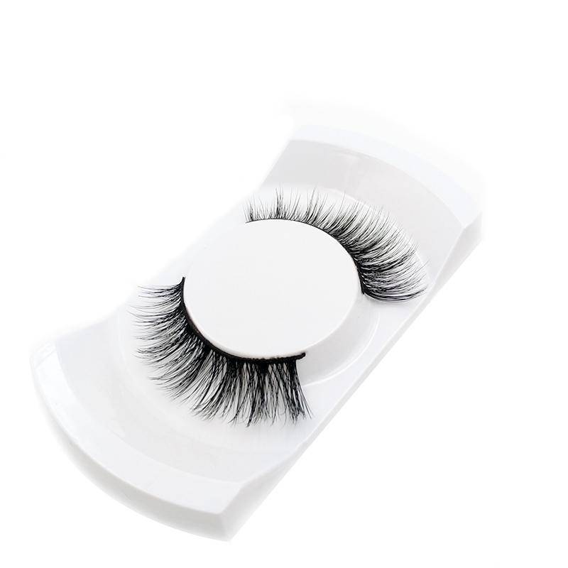 beauty Free - 1Pair High quality 3d Eyelashes with Eyelash Applicator makeup Tool
