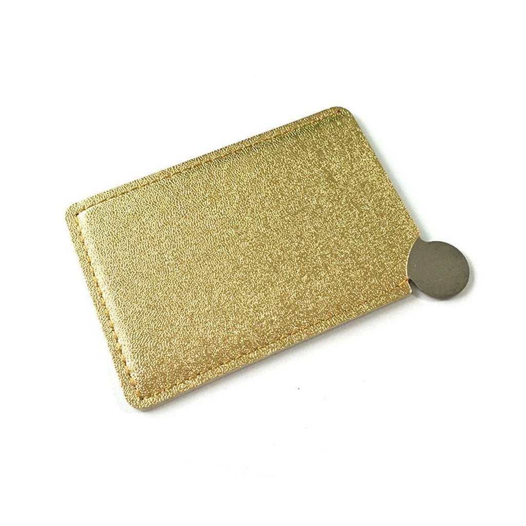 beauty Gold Portable Shatter Proof Card Style Pocket Mirror